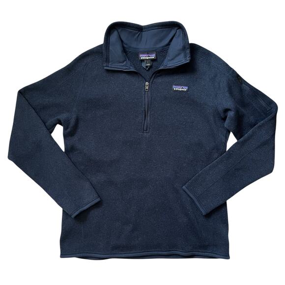 Patagonia Better Sweater Navy Blue 1/4-Zip Fleece Long-Sleeve Women's Top - Picture 2 of 7